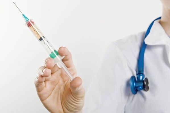 injeção para tratar prostatite
